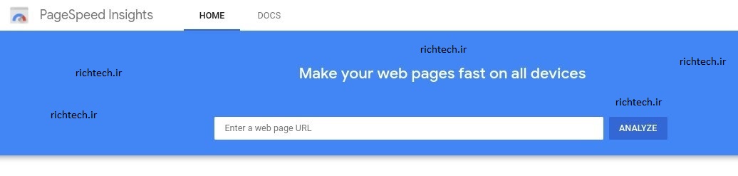 ابزار google page speed insight